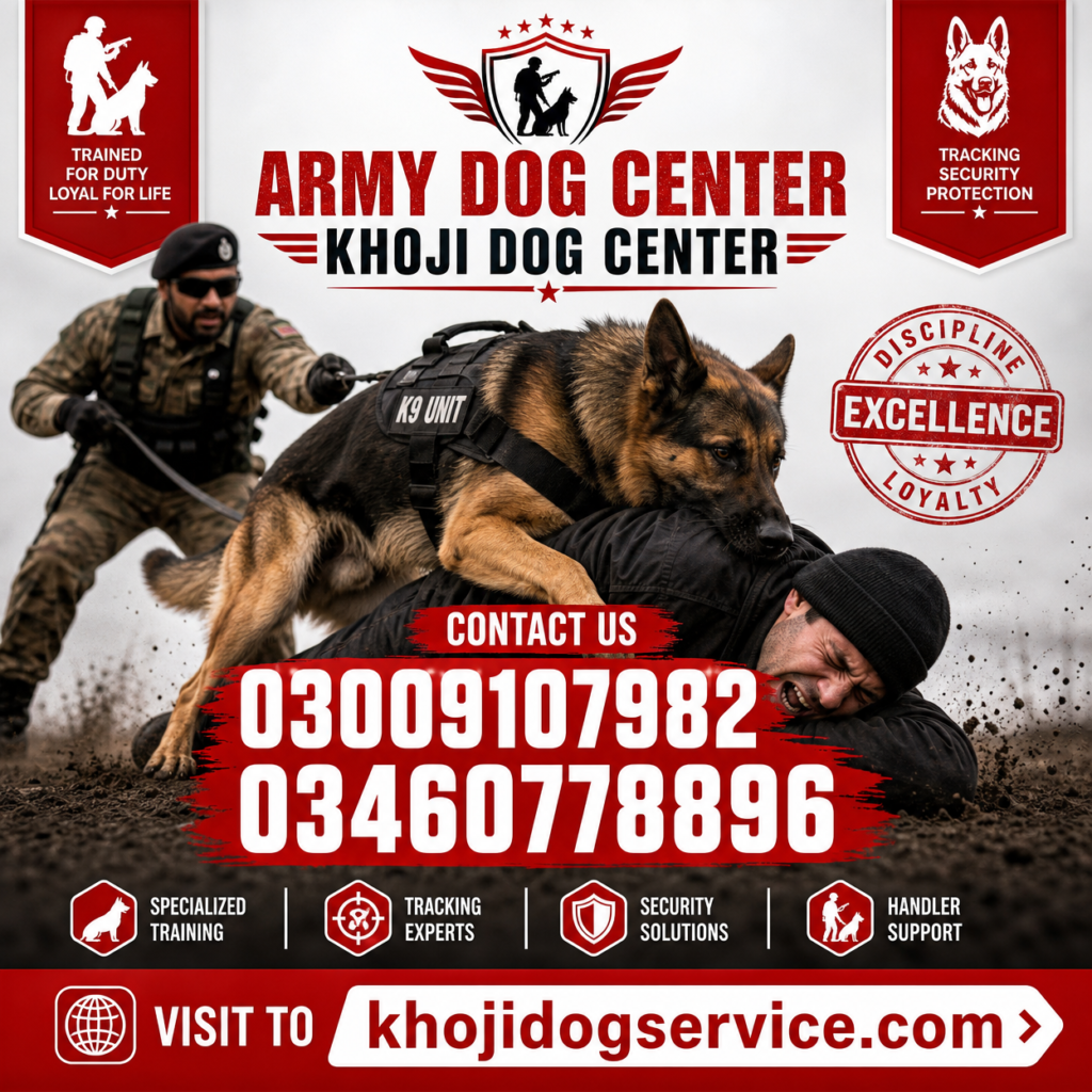 Army Dog Center Hafizabad mein chori aur investigation ke liye trained dogs