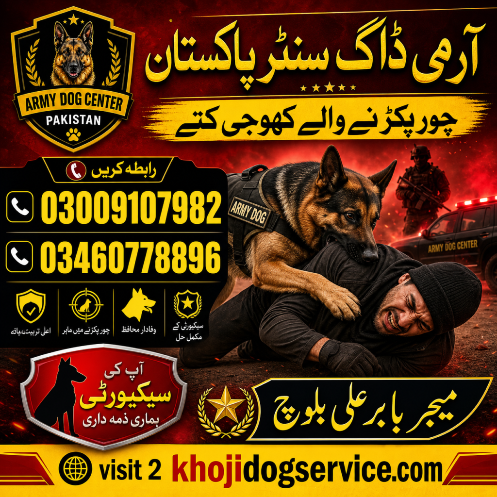 Army Dog Center Pakistan - Best Khoji Dogs for Criminal Investigation and Security