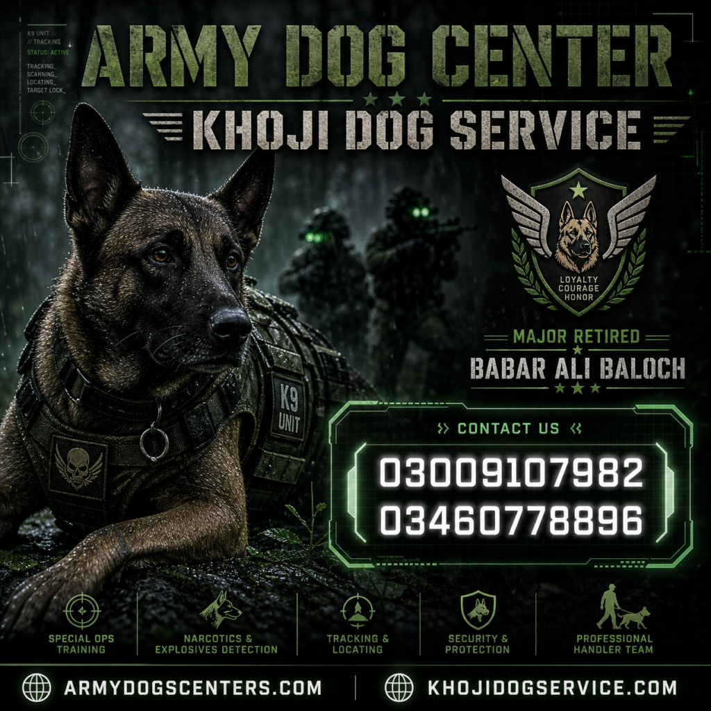 Army Dog Center Khoji Dog Service Pakistan - Best Tracker Dogs