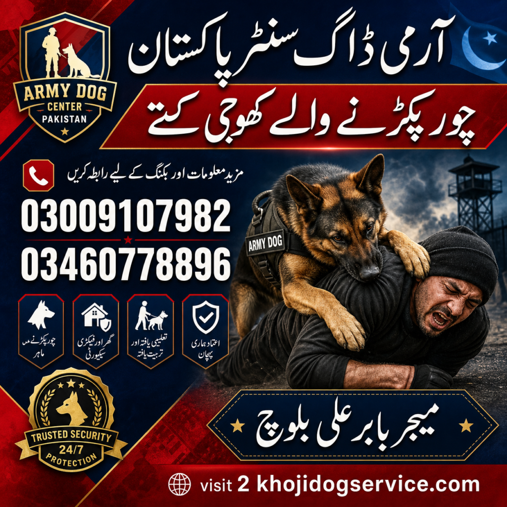 Army Dog Center Pakistan - Khoji Dog Service for Theft and Robbery Investigation