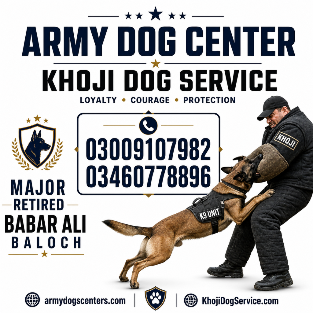 Khoji Dog Service - Army Dog Center Expert Tracking Dogs Pakistan