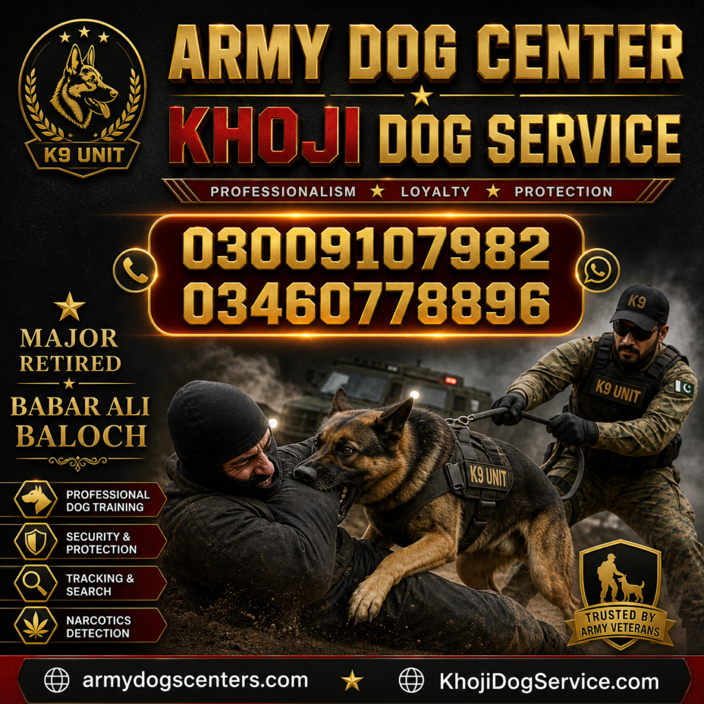 Army Dog Center Khoji Service - Expert K9 Unit and Dog Trainer
