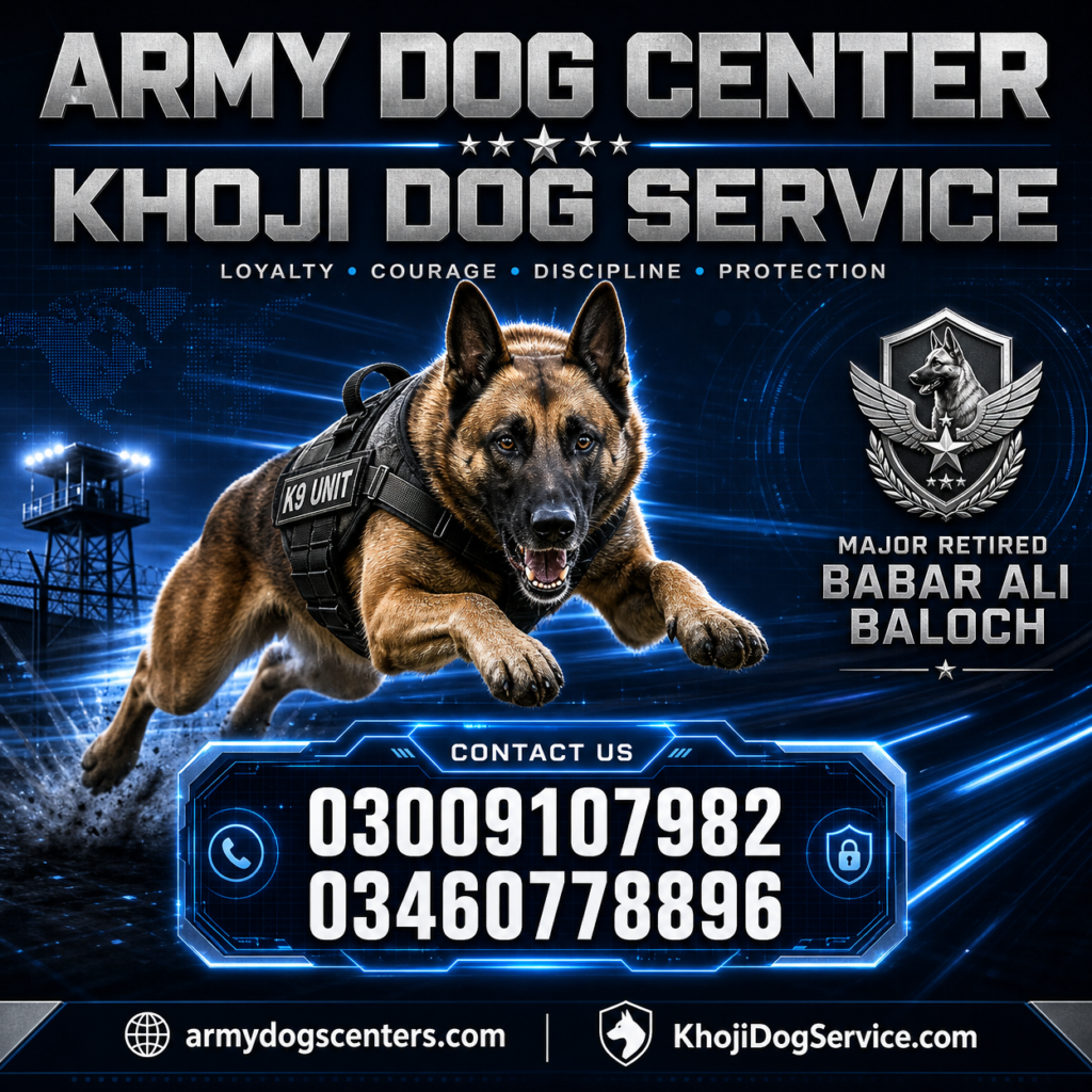 Army Dog Center Pakistan Trained Tracker Dogs - Khoji Dog Service